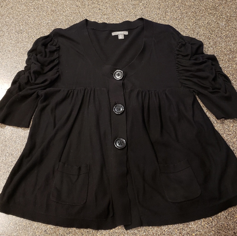 Apt 9 Black short sleeve cardigan